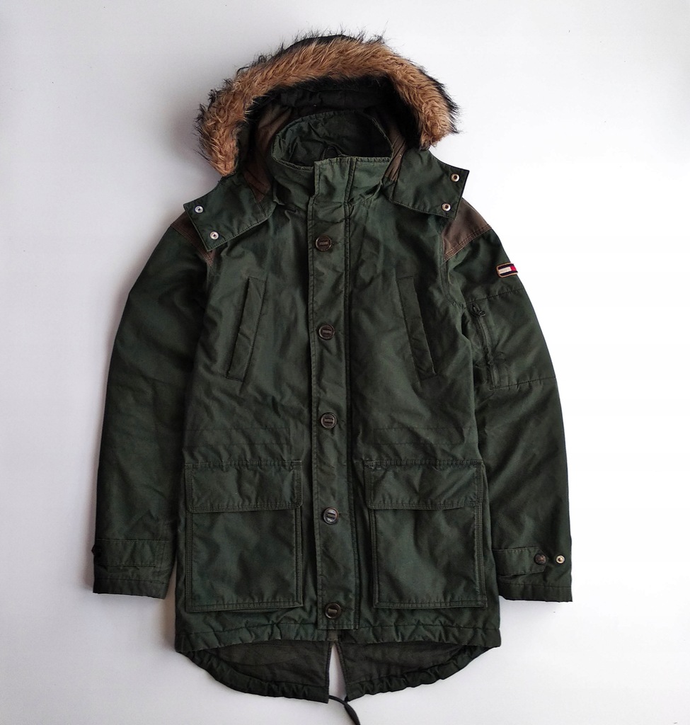 HILFIGER DENIM Kurtka Parka jenot Zimowa Kaptur _S