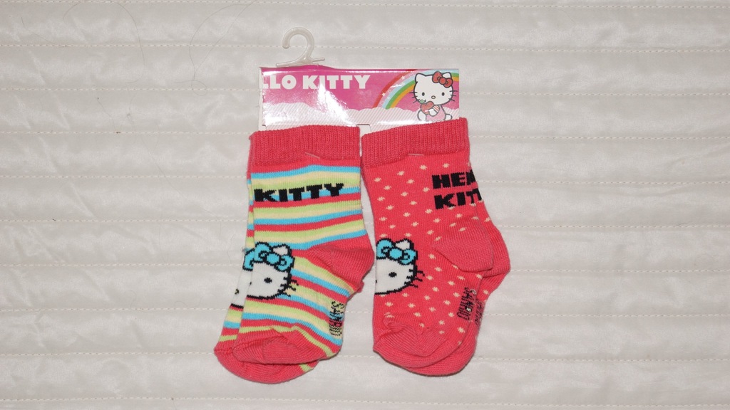 HELLO KITTY DWUPAK SKARPETKI NIEMOWLĘCE 1O-12 3-6m