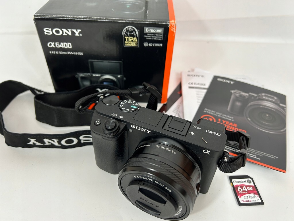 Aparat fotograficzny Sony A6400 korpus + obiektyw (3300zdjeć)