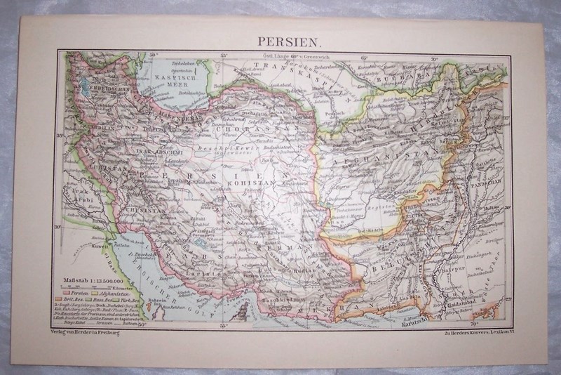 PERSJA. Mapa. 1906.