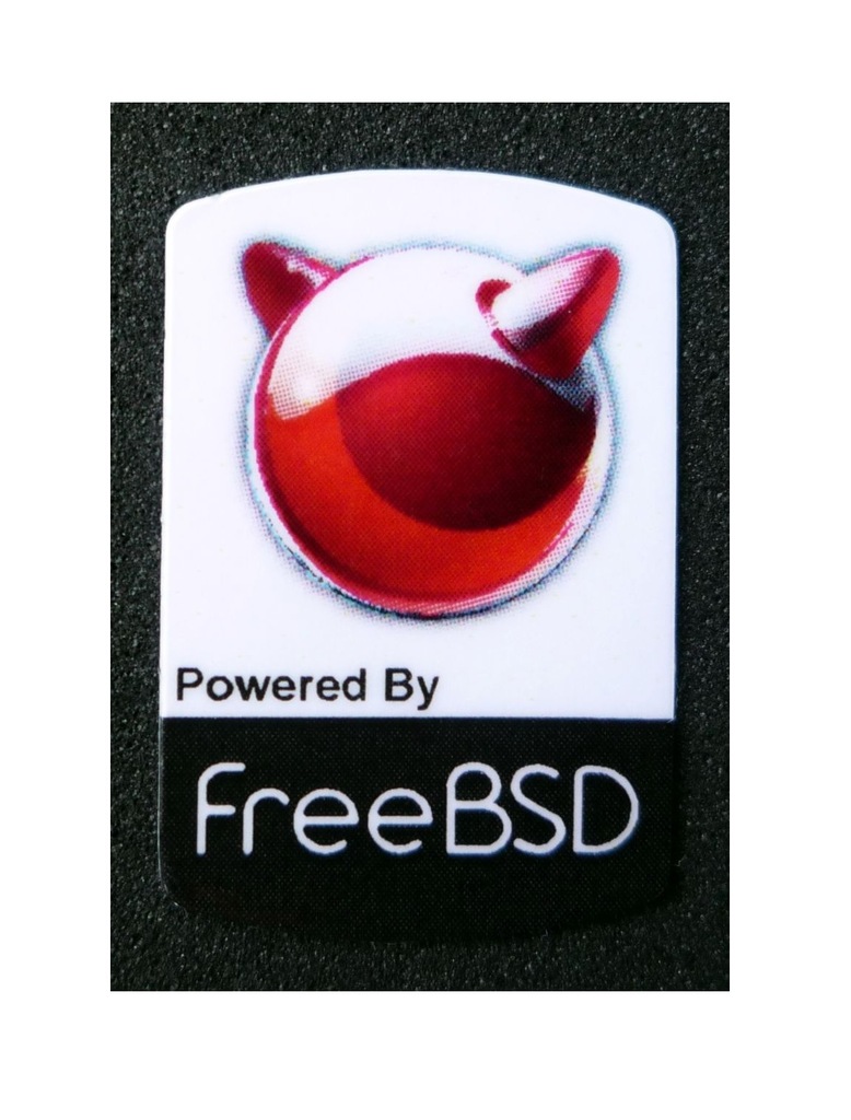 312 Naklejka Powered By FreeBSD 19 x 28 mm