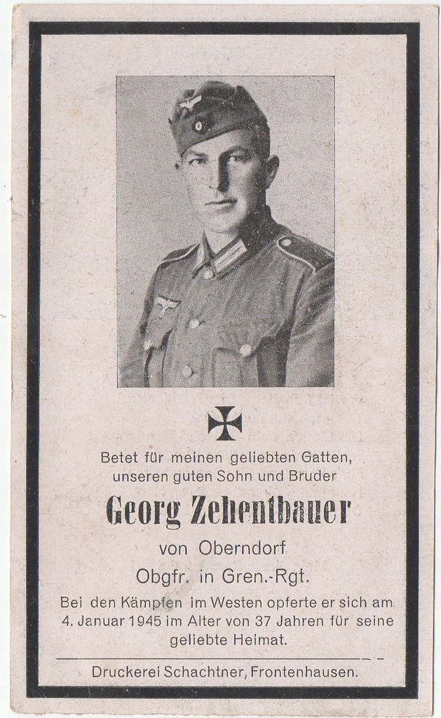 Nekrolog - Wehrmacht - obergefreiter