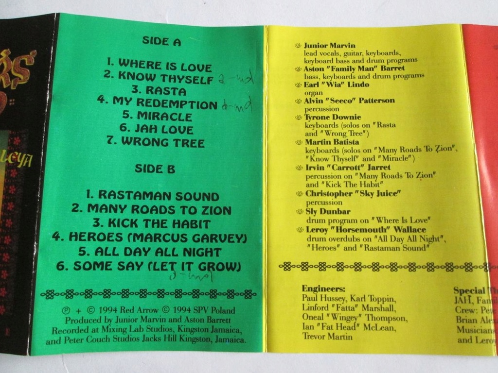 Купить Кассета с посланием The Wailers Band-Jah Message 1994 / Марли: отзывы, фото, характеристики в интерне-магазине Aredi.ru
