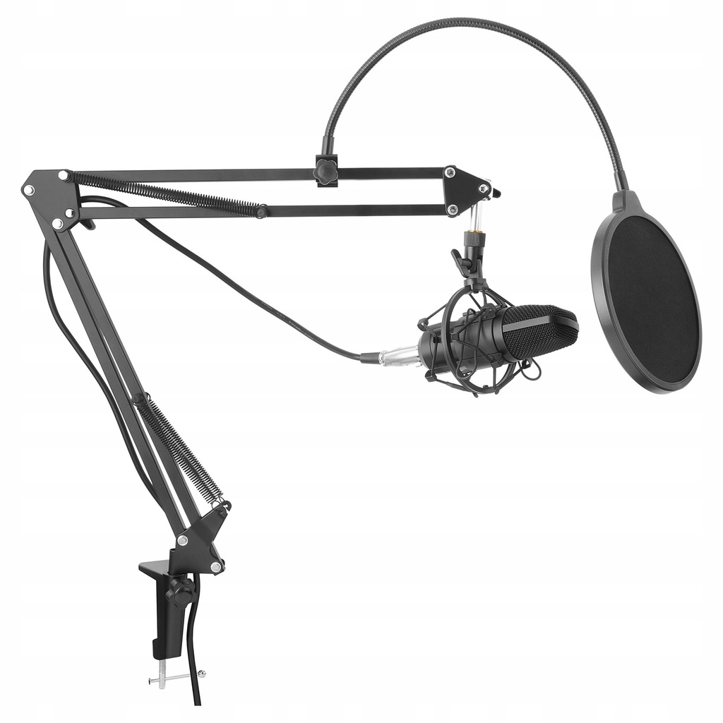 Mikrofon studyjny STREAMER FILTR POP STATYW STOJAK