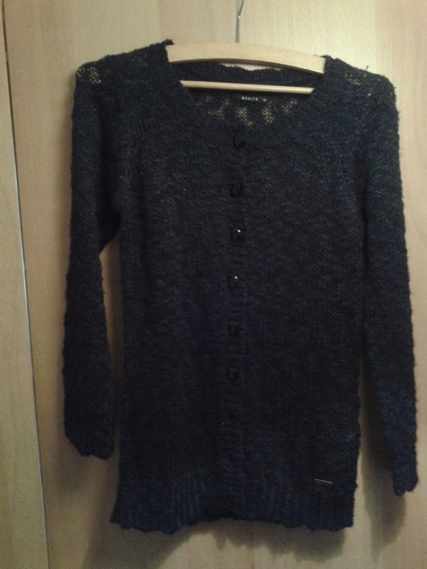 Mohito XS czarny prześwitujący sweter