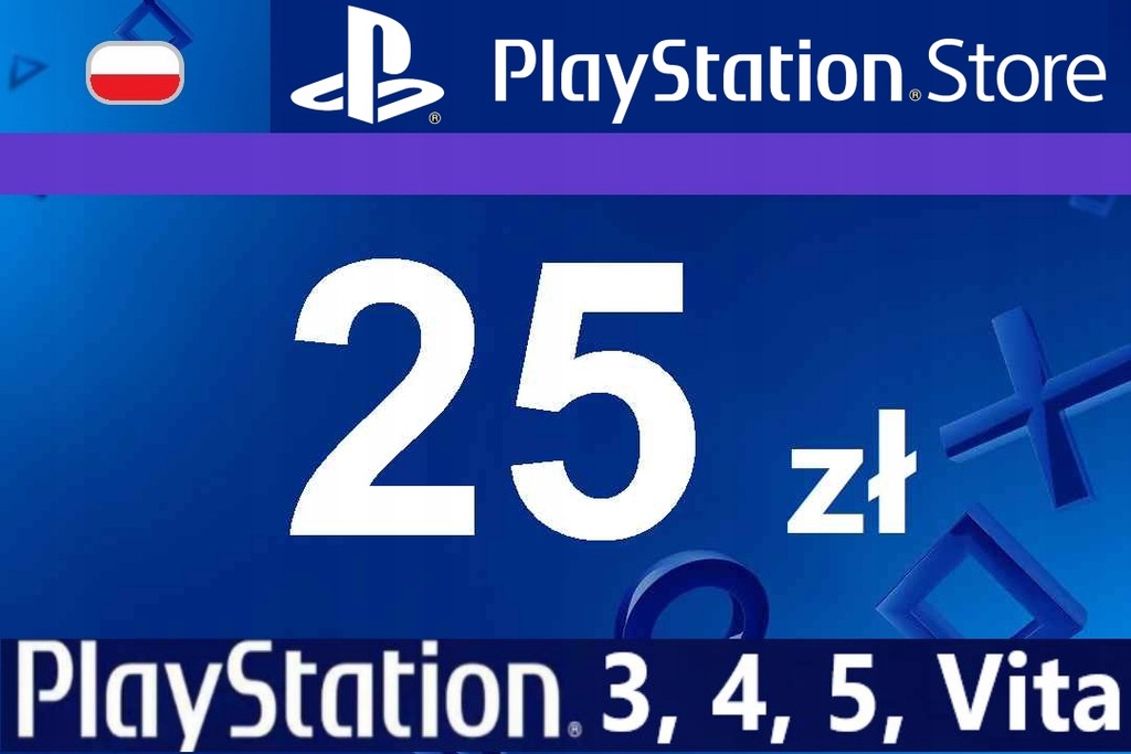 PlayStation 25 zł PSN Network Store Kod PS5 PS4 PS3