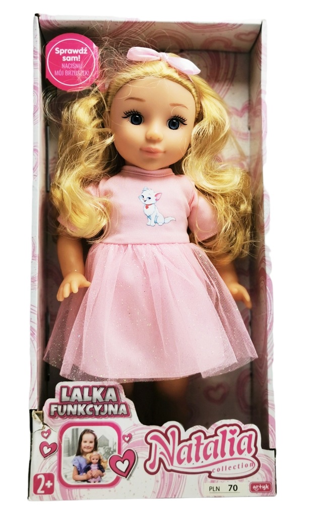 Lalka Natalia funkcyjna - blondynka w sukience
