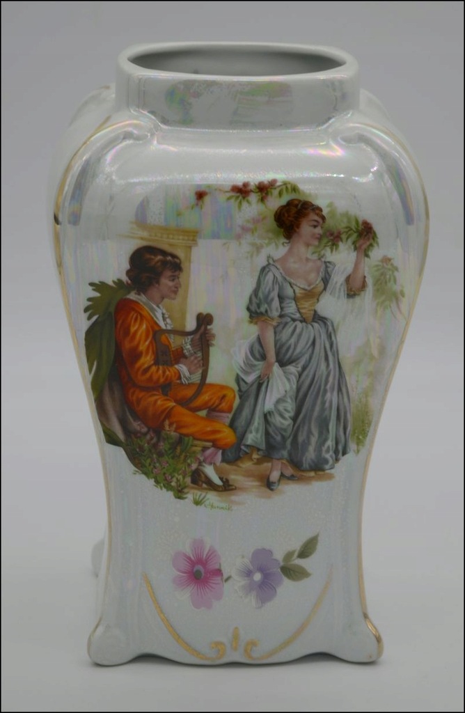 Cudowny dekoracyjny wazon porcelana Hiszp. 1340