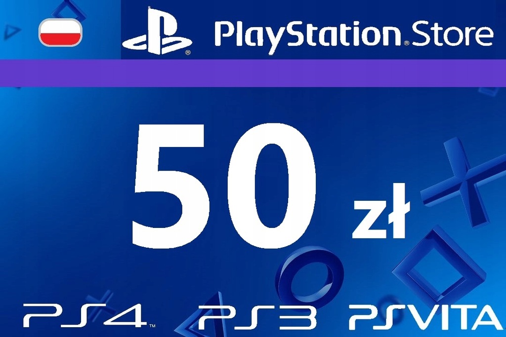 PlayStation 50 zł PSN Network Store Kod PS4 PS3