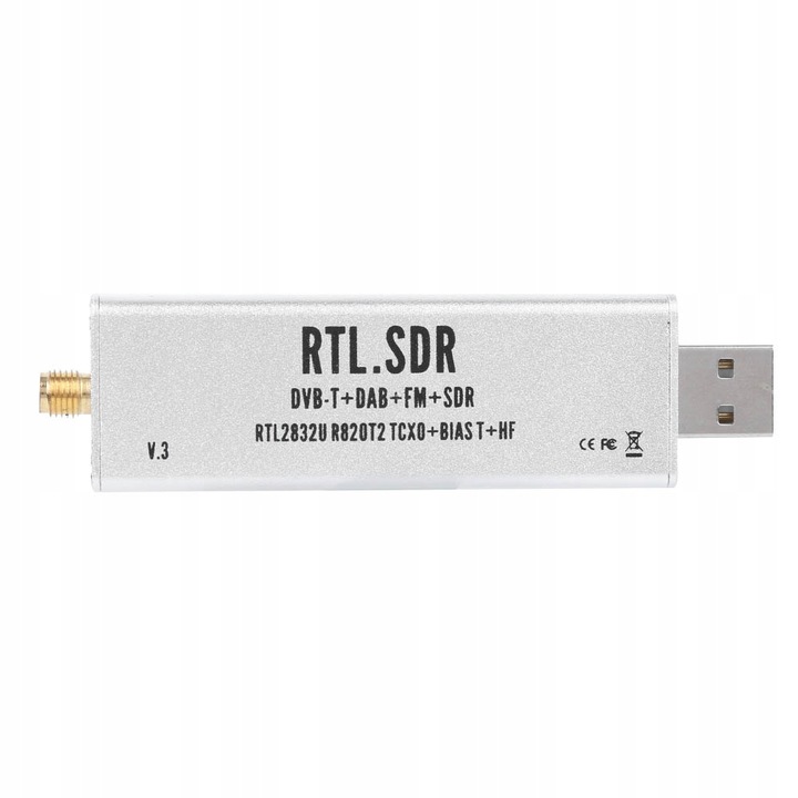 RTL-SDR V3 odbiornik SDR 0,1MHz-1,7GHz