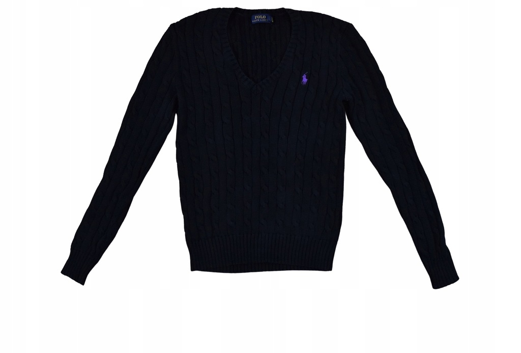 RALPH LAUREN Damski Sweter Warkocz Premium / S