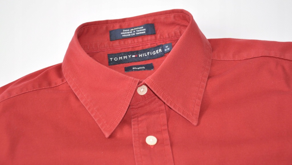 TOMMY HILFIGER koszula czerwona z kieszeniami M 40