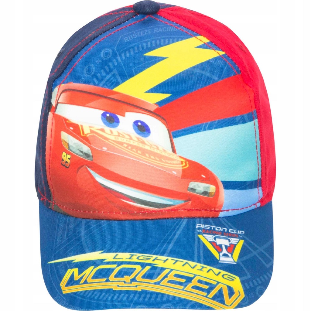 CZAPKA Z DASZKIEM ZYGZAK MCQUEEN AUTA CARS 54