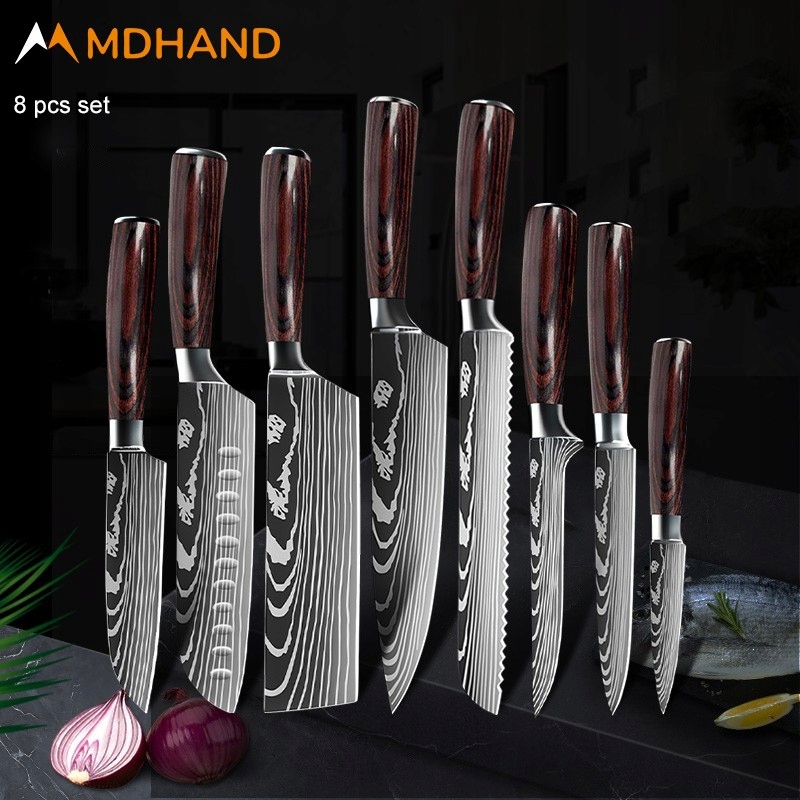 High Quality 440C German Kitchen Knife Damascus