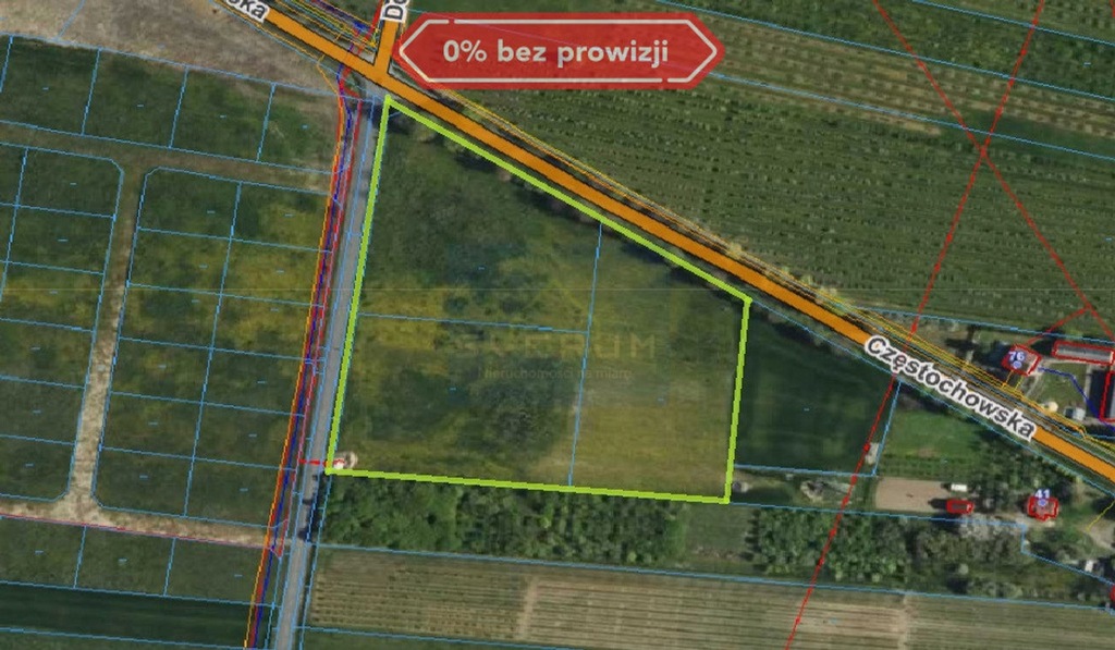 Działka, Zawada, Mstów (gm.), 21577 m²