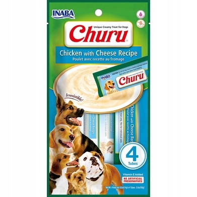 INABA Churu Chicken with cheese kurczak z serem dla psa 4x14g