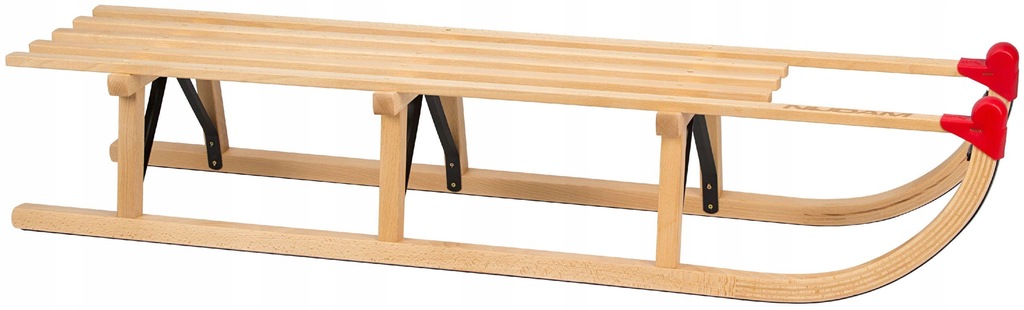 Sanki drewniane dwuosobowe wytrzymałe NIJDAM 180kg / 120cm