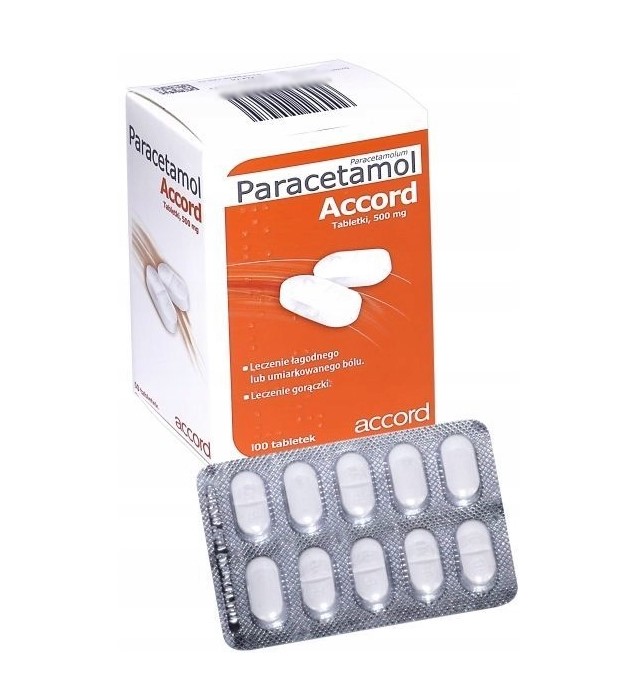 PARACETAMOL Accord 500mg lek przeciwbólowy 100 tab