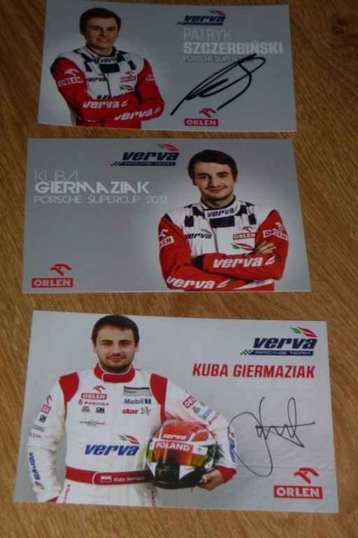 Wyścigi-karty - Giermaziak&Szczerbiński- autografy