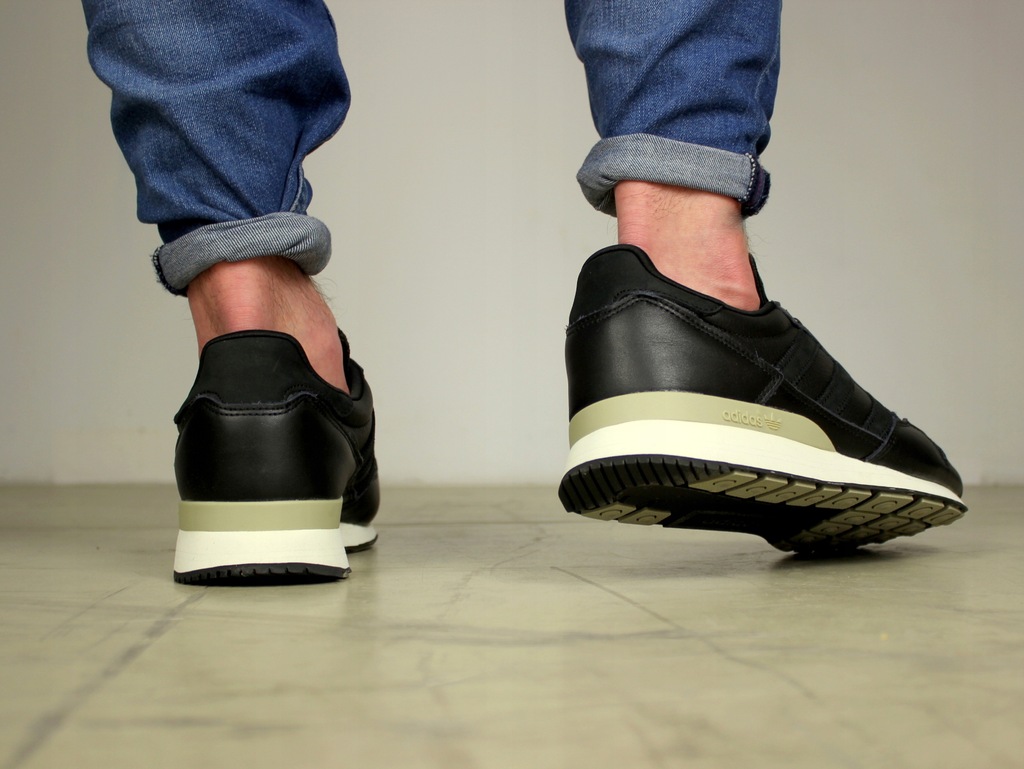 やしょー buty męskie Adidas ZX 500 SKÓRA wygodne CZARNE - 13815672691