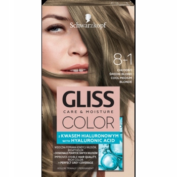 Schwarzkopfgliss Color Farba do włosów chłodny średni blond 8-1