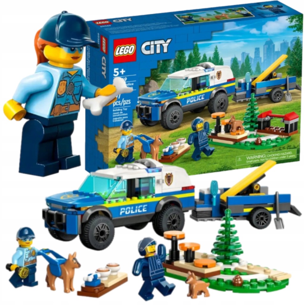 LEGO CITY SZKOLENIE PSÓW POLICYJNYCH W TERENIE KLOCKI ZESTAW