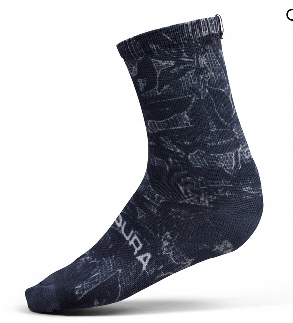 Skarpety Endura Grid Foral LTD Print Sock BLK/BLK - S/M (37-42)