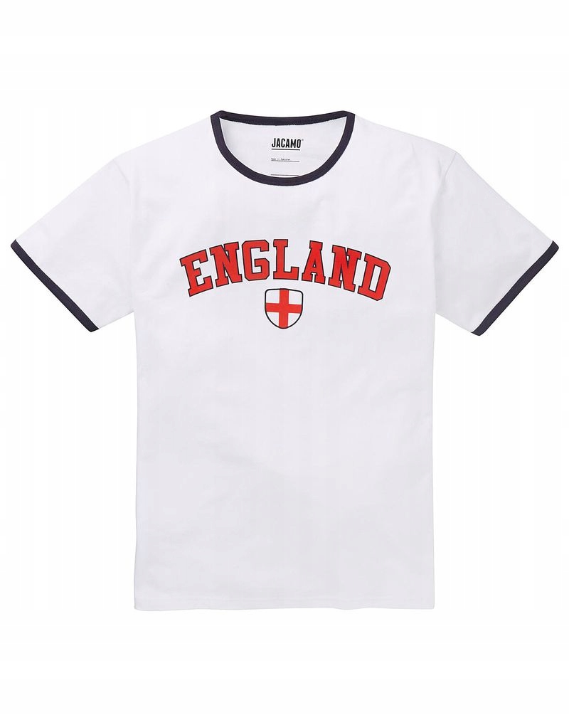 Jacamo SE6976 T-shirt Męski Anglia Bawełna Biel L