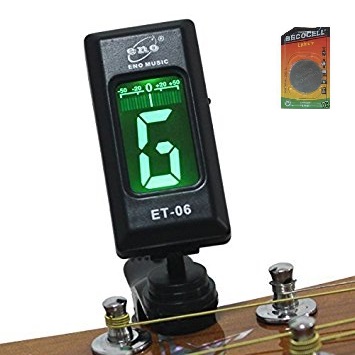 Tuner stroik gitarowy do gitary i basu + BATERIA