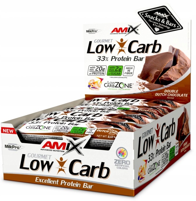 Amix Low-Carb 33% Baton proteinowy CZEKOLADA