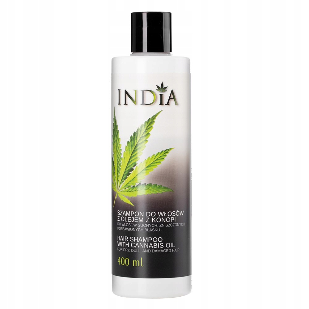 India Cosmetics 400 ml szampon do włosów z olejem z konopi