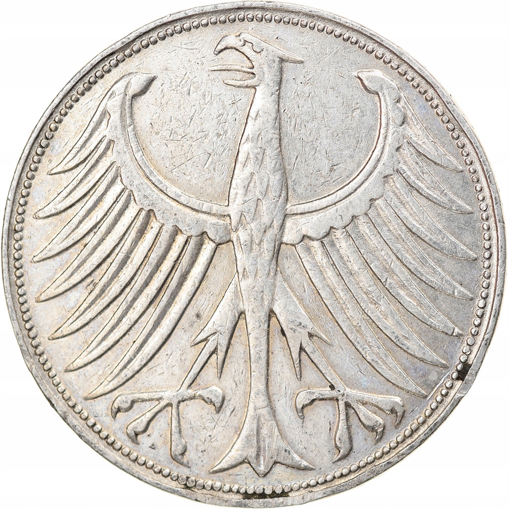Moneta, Niemcy - RFN, 5 Mark, 1951, Hamburg, VF(30
