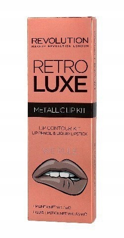 Makeup Revolution Retro Luxe Metallic Lip Kit Zest