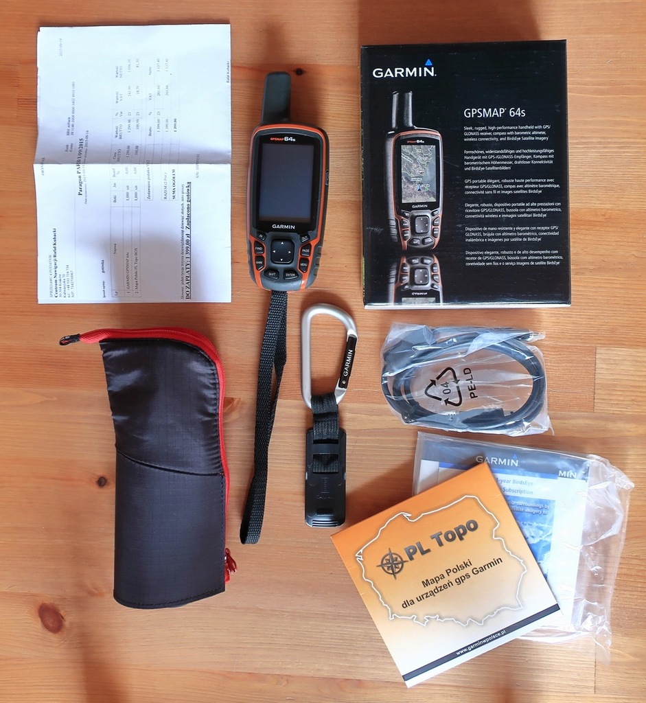 Garmin GPSMAP 64s komplet + mapy na karcie