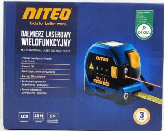 NITEO TOOLS DALMIERZ LASEROWY WIELOFUNKCYJNY