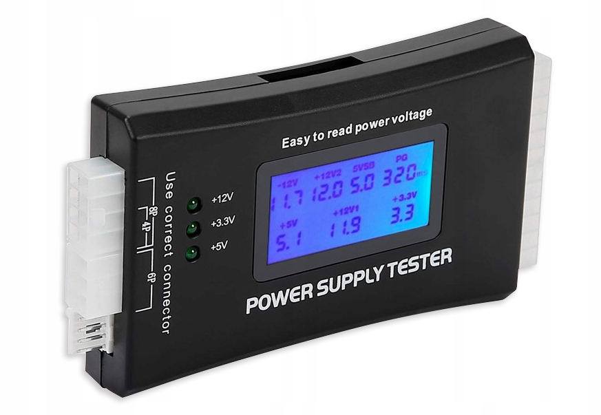 TESTER ZASILACZ MOLEX SATA HDD ATX ITX LCD 11339019252 oficjalne