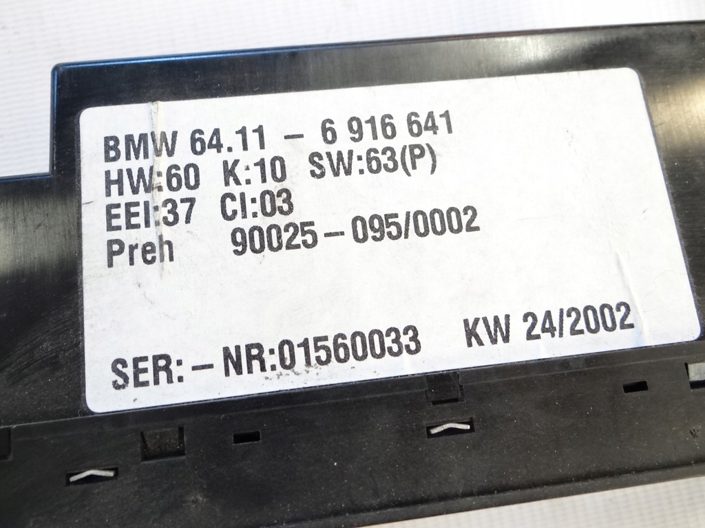 BMW E39 PANEL KLIMATYZACJI KLIMATRONIC 6916641