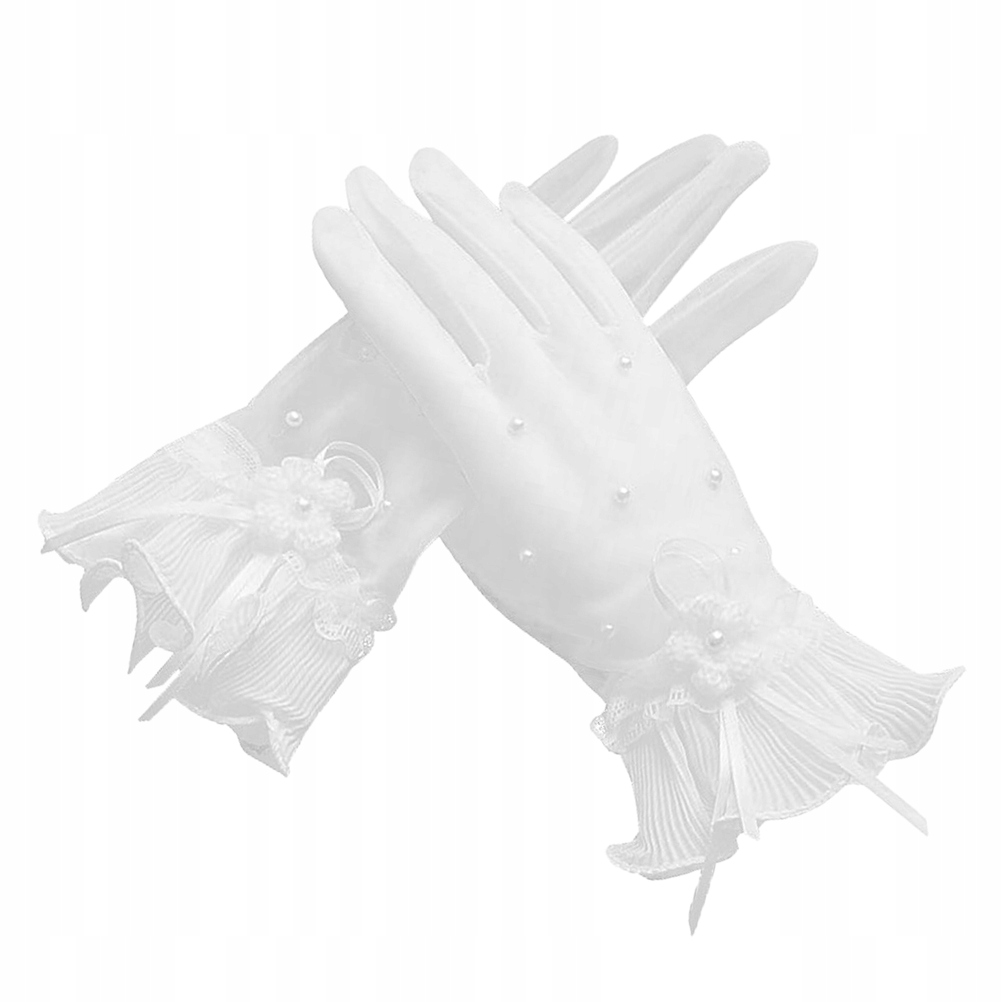 1 para wykwintne krótki rękawiczki dla panny