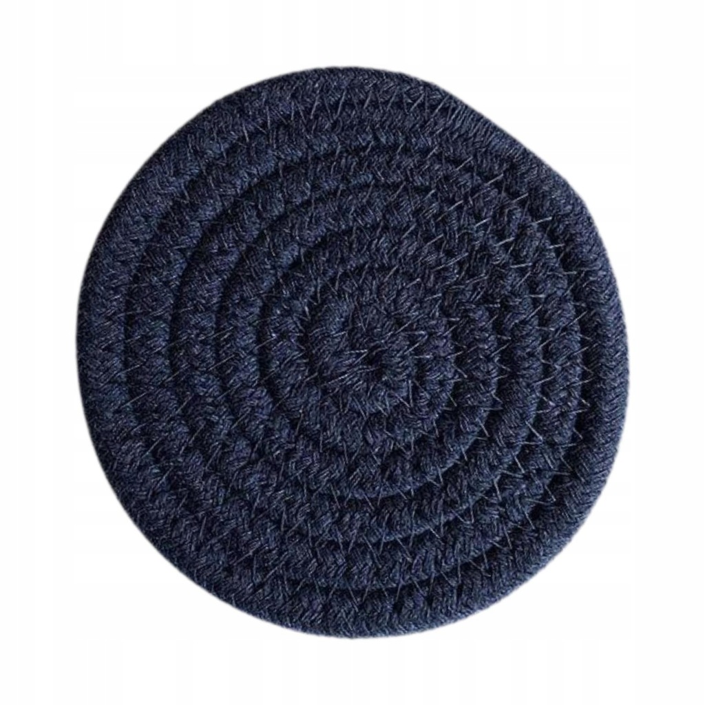 Braided Place Mat Dining Mat Circle Table Decor Decorative Non Gray 11cm