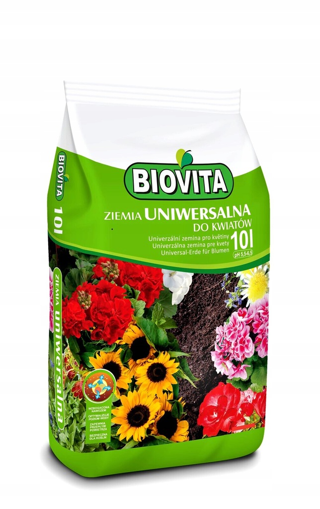 Podłoże uniwersalne do kwiatów krzewów Biovita 10L