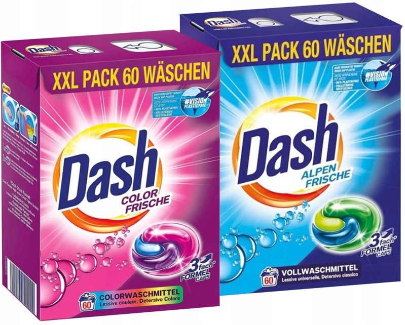 Dash Kapsułki do prania 2x60 Alpen+Color Frische