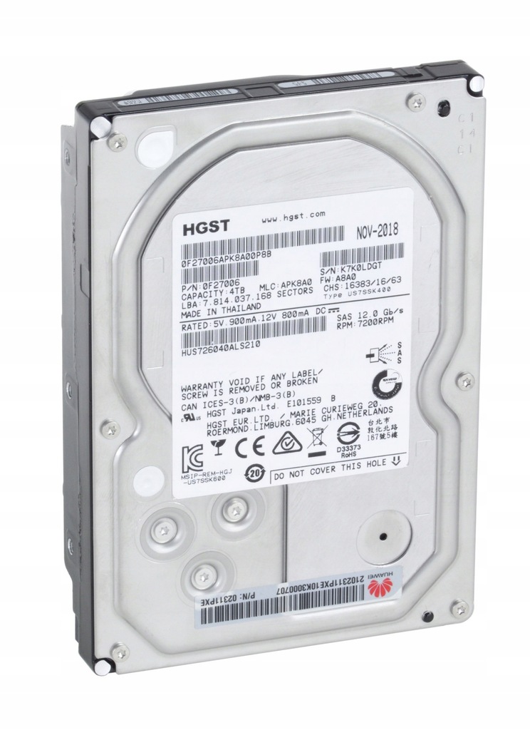 HGST 4TB 7,2K 3,5" SAS 12Gbit HUS726040ALS210