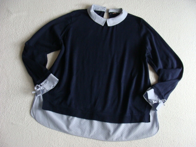 GEORGE MATERNITY 2w1 sweterek z koszulą r 50