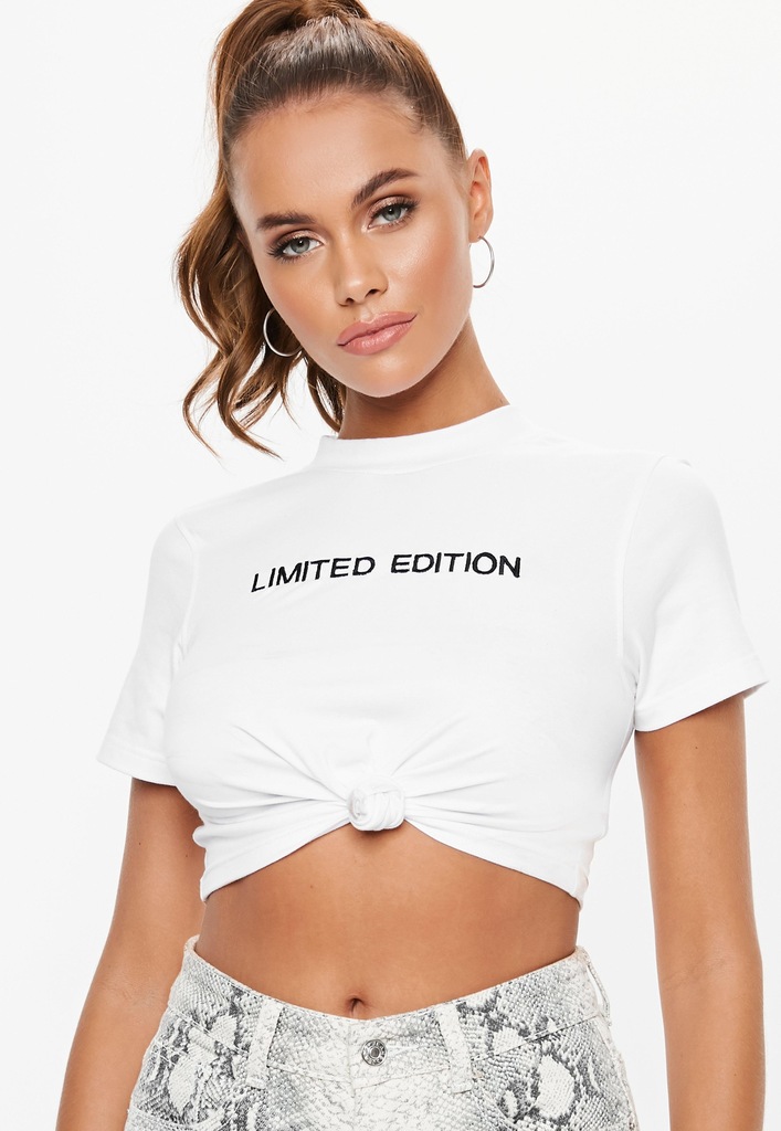 P7R035 MISSGUIDED PETITE__MK1 T-SHIRT NAPIS__XXXS