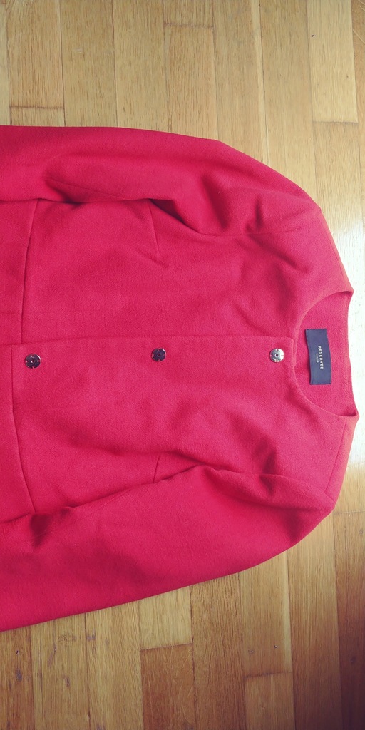 Płaszcz Reserved czerwony zimowy 38