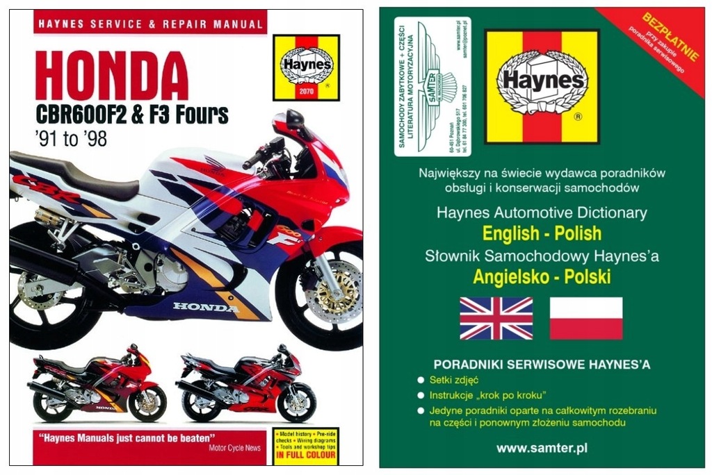 HONDA CBR600F2 & F3 FOURS 1991-1998 Haynes Repair Manual 2070 