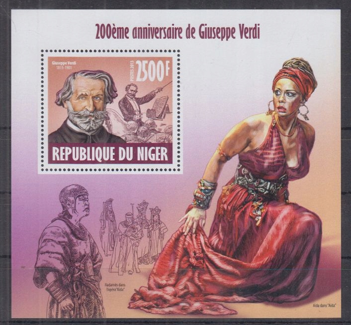 B88. Niger MNH 2013 Kompozytor - Giuseppe Verdi