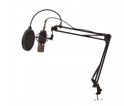 MIKROFON STUDYJNY + STATYW HYKKER 200461-PSM