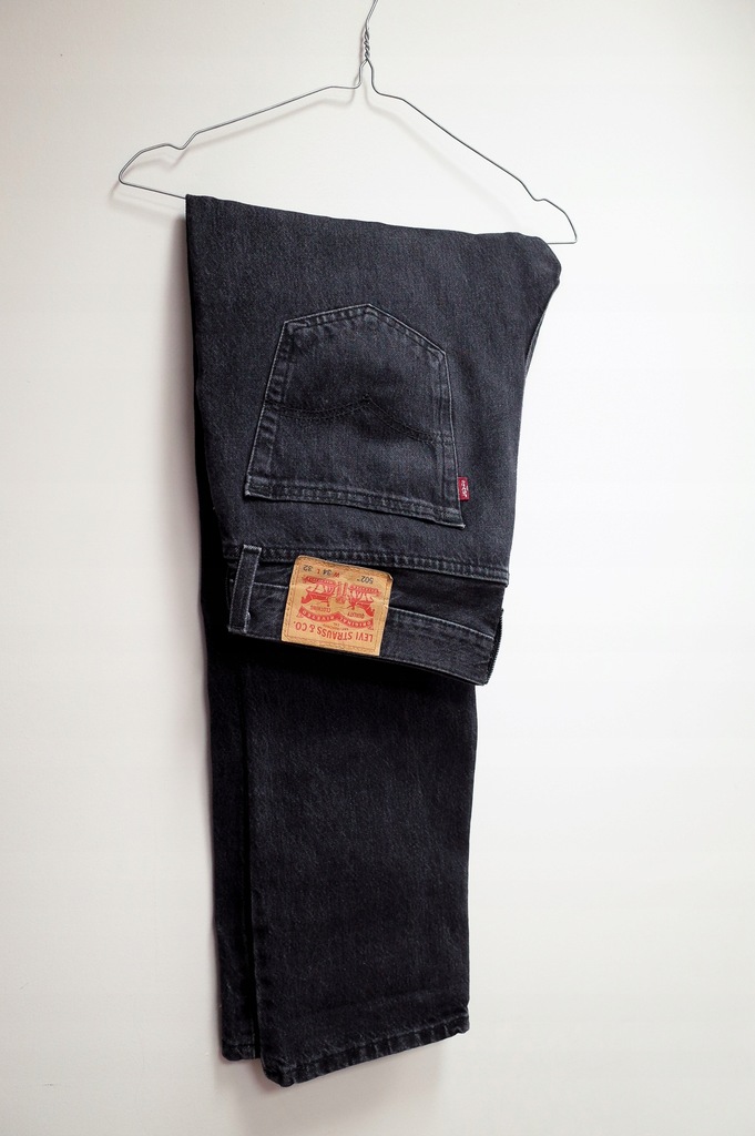 Levis 502 – spodnie jeansowe black wash 34/32