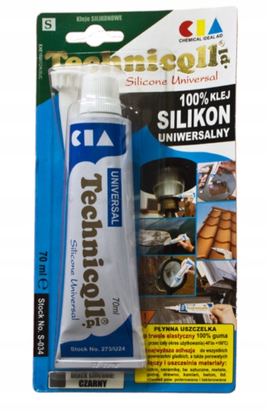 TECHNICQLL SILIKON UNIWERSALNY CZARNY 70ML S-034